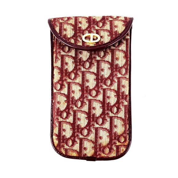 Dior Handbags - Christian Oblique Montaigne Wine Pen Case Pouch